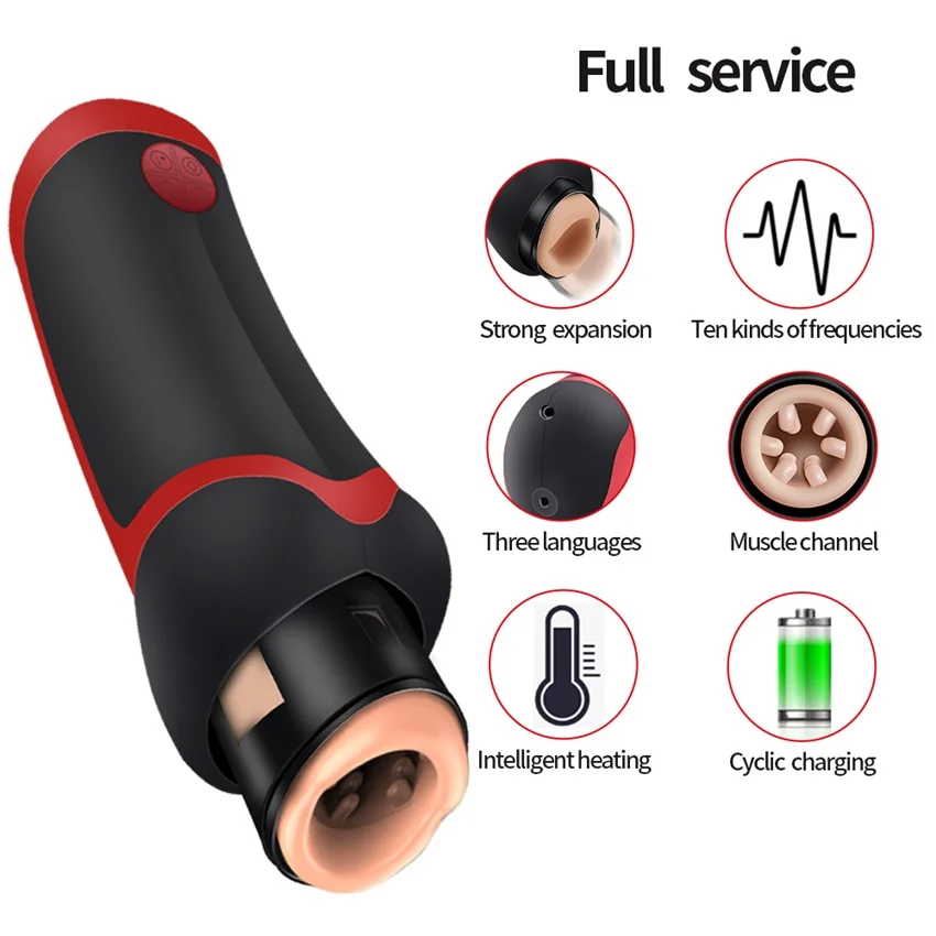 Fully Automatic Thrusting Piston Male Masturbator Cup Voice Interaction Electric Heating Masturbation Machine Sex Toys for Men | Красота и
