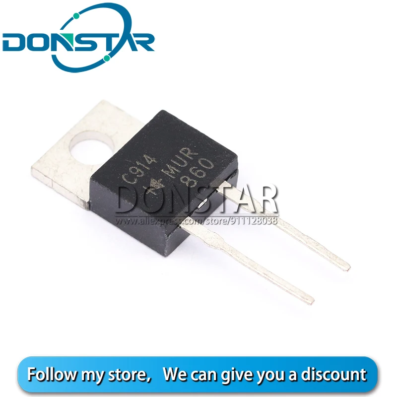 10 шт. MUR860G TO-220 MUR860 TO220 U860 TO220-2 AC Диод Быстрого Восстановления | Электронные