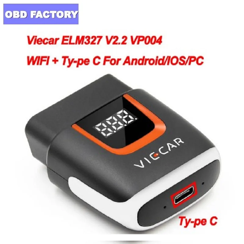 Viecar ELM327 V2.2 OBD2 считыватель кодов Bluetooth 4 0 WIFI USB Type-c для Android/IOS сканер ELM 327 OBD 2