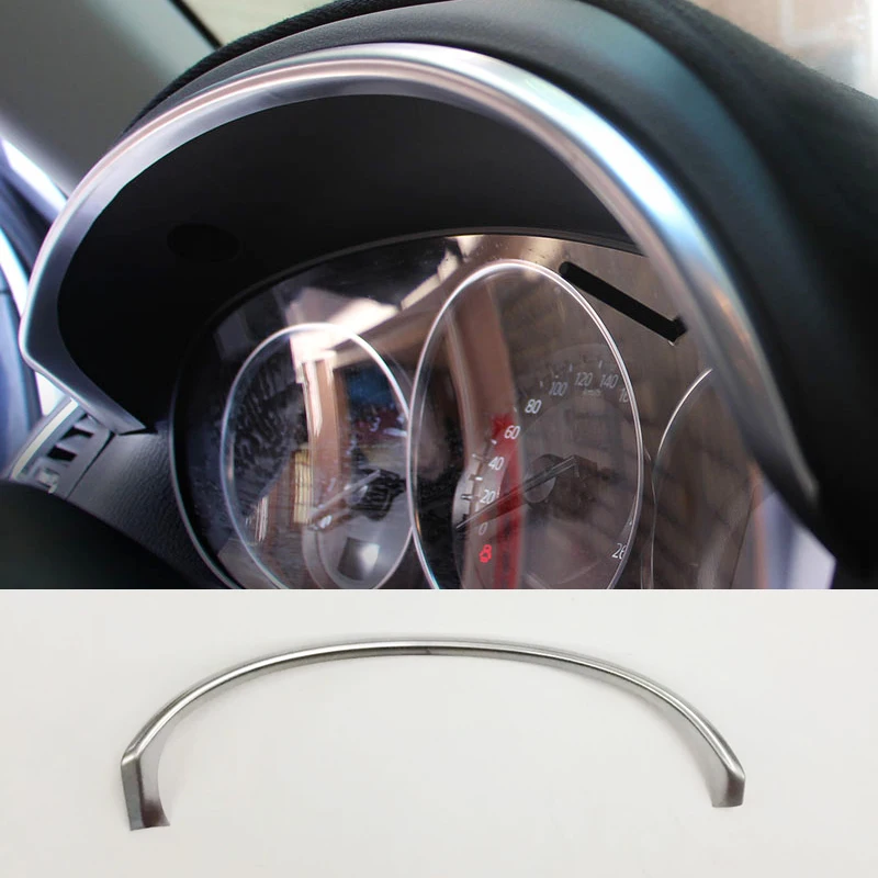 

For Mazda Cx-5 Cx5 2012 2013 2014 2015 2016 Chrome Interior Instrument Dashboard Panel Trim Cover Bezel Strip Molding Garnish