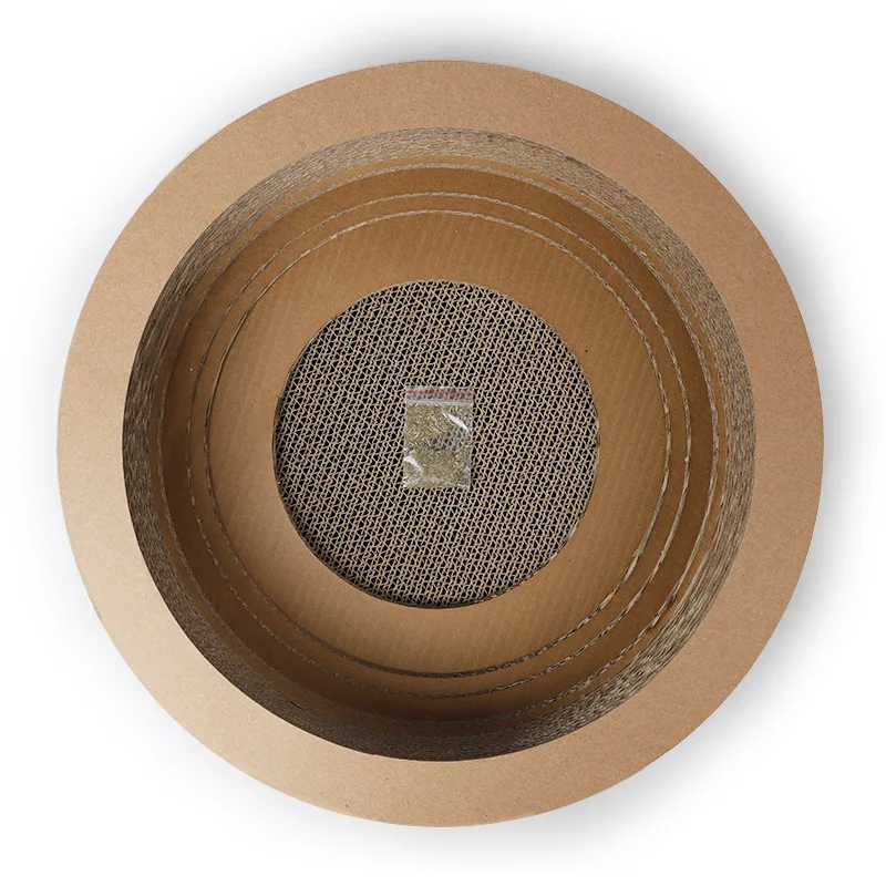 Утолщенная гофрированная доска для кошек в форме чаши Когтеточка домик собак