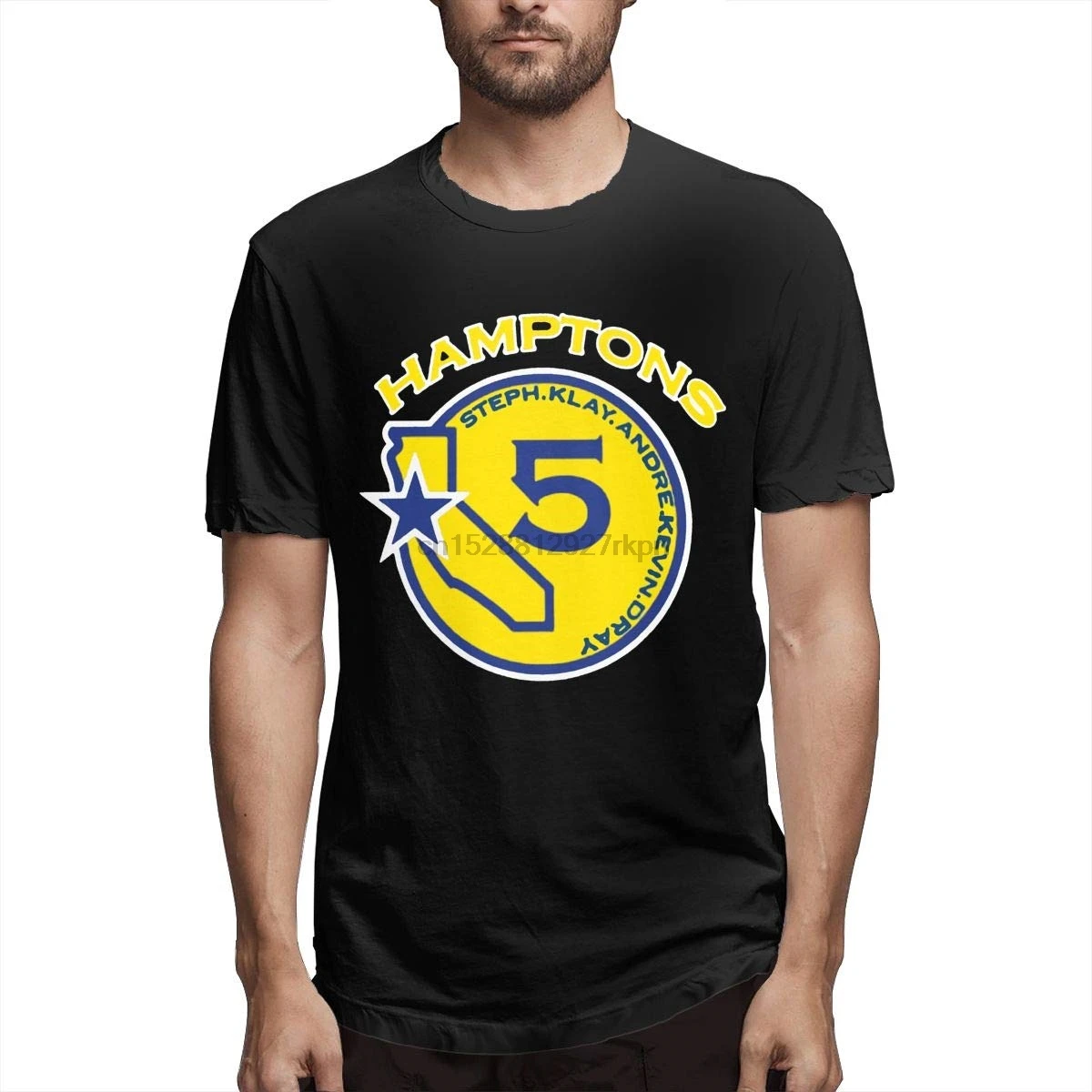 Мужская классическая удобная мягкая футболка с круглым вырезом и коротким