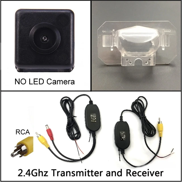 wireless n NO LED Для Honda Crosstour City Fit CRV Insight Jade Odyssey автомобильный для парковки задним ходом камера заднего вида HD CCD ночного видения - Название цвета: wireless n NO LED