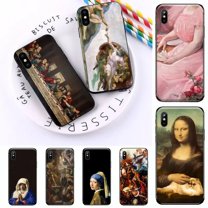Famous painting Adorable art luxury design Phone Case shell for iPhone 11 12 mini pro XS MAX 8 7 6 6S Plus X 5S SE 2020 XR