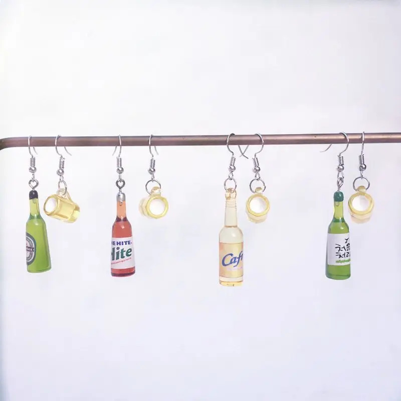 Асимметричные серьги-подвески из полимерной смолы | Украшения и аксессуары