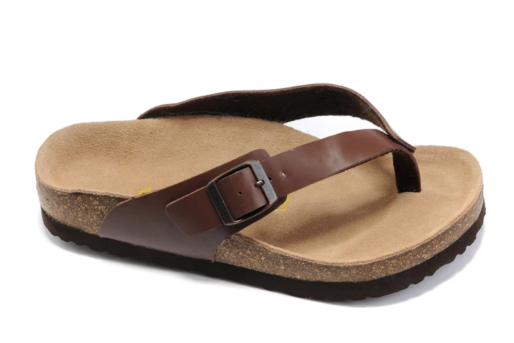 Мужские Пляжные шлепанцы Birkenstock летние слиперы 808 Arizona кожаные сандалии унисекс