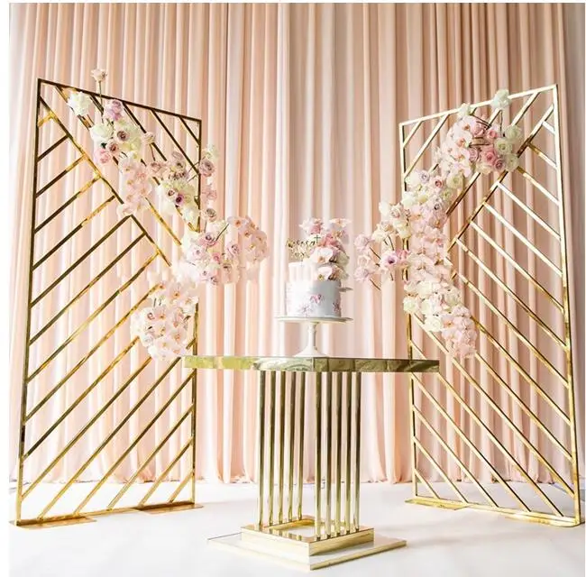 

Fashion hot sale high-grade stainless steel wedding gold background frame