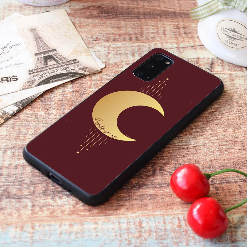 Мягкий чехол из ТПУ с границей для Samsung Galaxy изображением Полумесяца|Бамперы| |