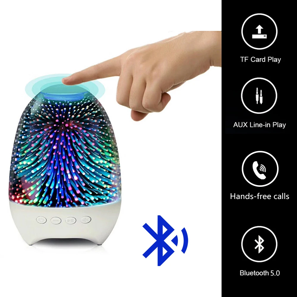 

Portable Colorful LED Night Light Star With Music Bluetooth Speaker Remote Control Atmosphere Lamp Bluetooth Stereo Chargeable