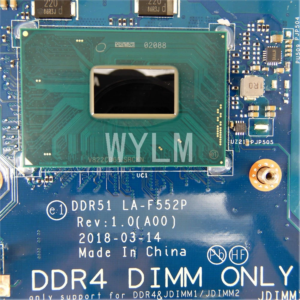 Материнская плата 0JT6T7 DDR51 LA-F552P i9-8950 HK CPU N17E-G3-A1 для ноутбука DELL ALIENWARE 15 R4 100%
