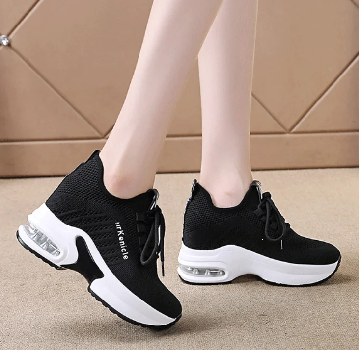 Женские повседневные туфли на платформе танкетке и высоком каблуке лоферы