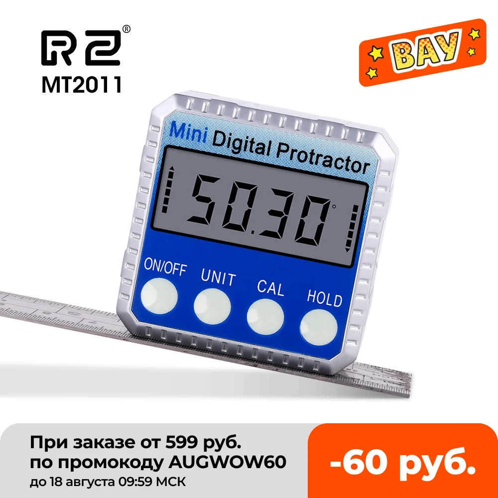 

NEW RZ Angle Protractor Universal Bevel 360 Degree Mini Electronic Digital Protractor Inclinometer Tester Measuring Tools MT2010