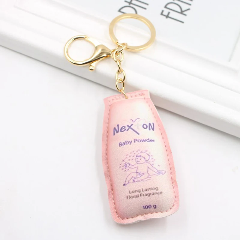 

Fashion Hot-selling Creative Baby Milk Bottle Leather Cotton-filled Three-dimensional Keychain Bag Pendant Leather Accessories