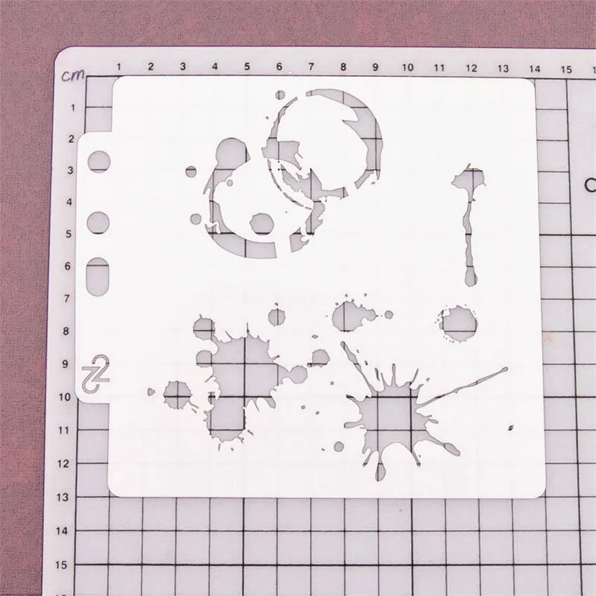 Трафареты для скрапбукинга с чернилами 14 1*13 Пластиковая форма распылителем щит