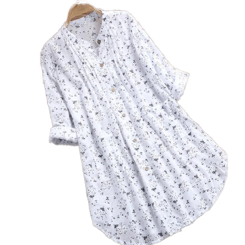 Свободные блузки с цветочным принтом для беременных рубашки длинными рукавами