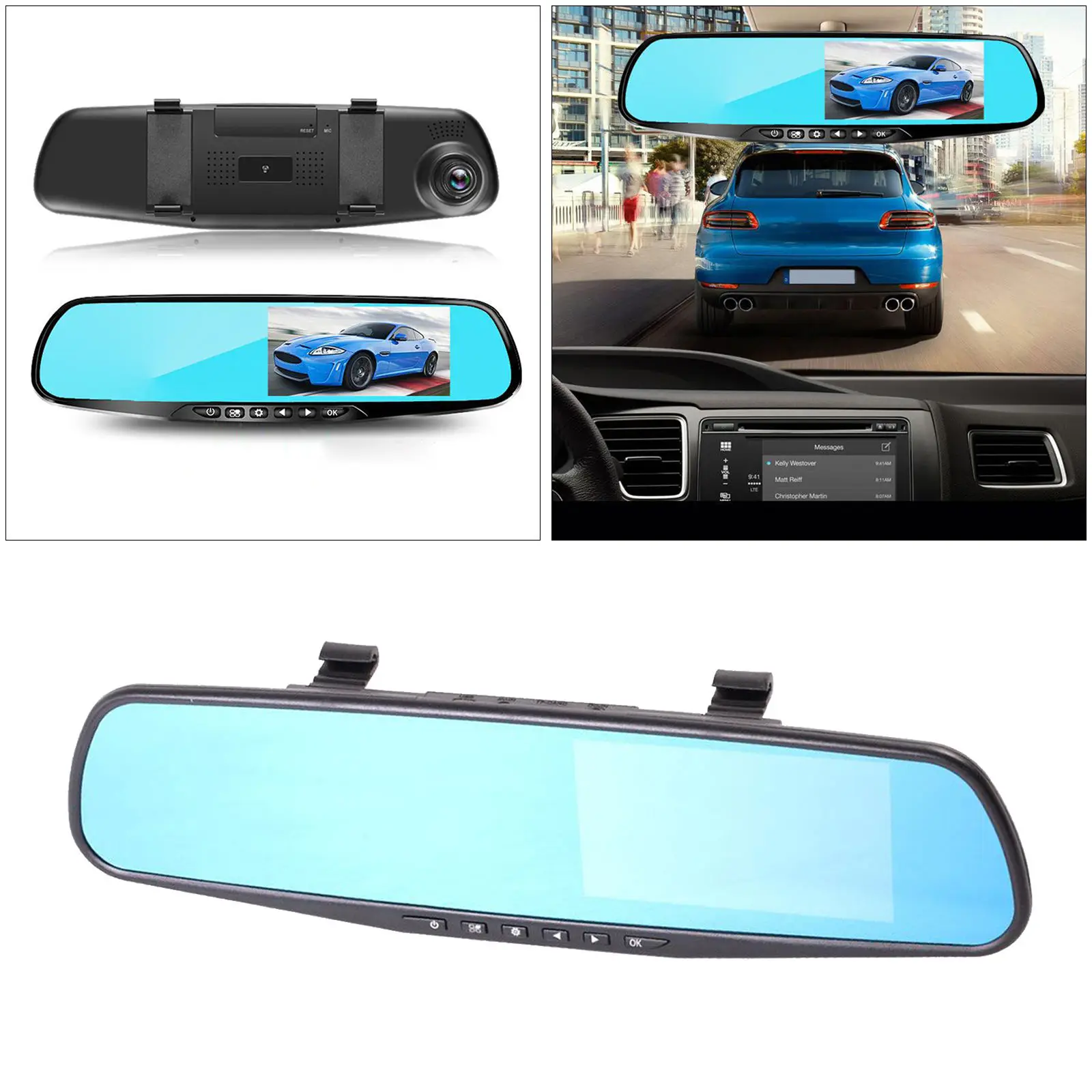 

4,3 дюймовый HD Car 1080P DVR камера в зеркале заднего вида w/ G-sensor