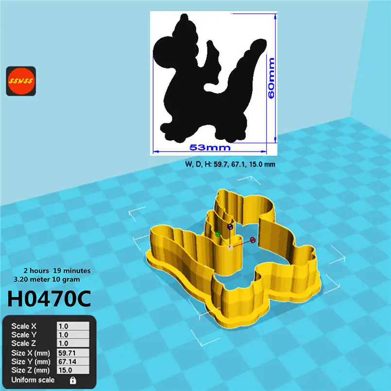 Форма летающего дракона резак для печенья украшение торта инструменты выпечки 3d