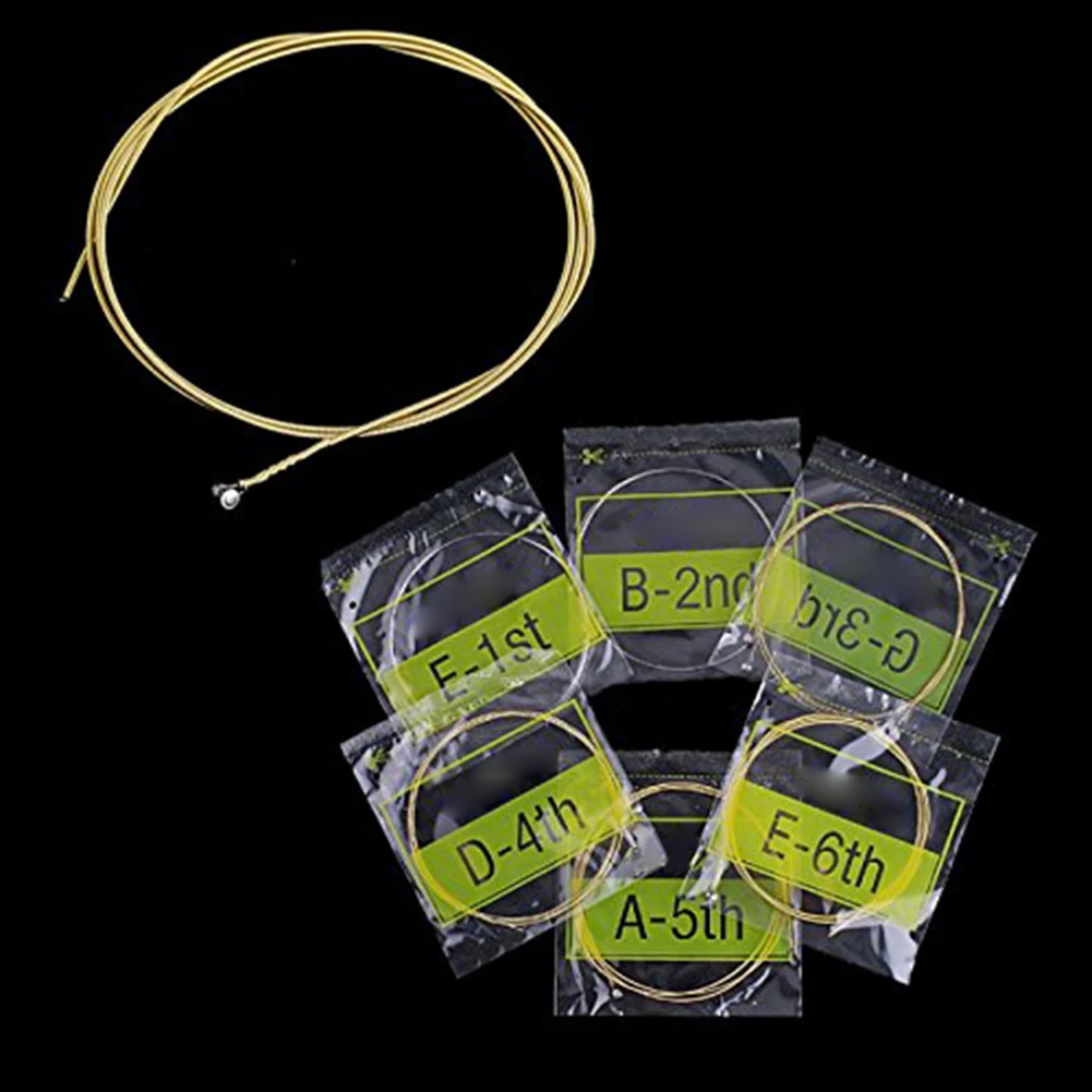 

6Pcs Guitar Strings Gold Plating Set Super Light for Classic Acoustic Guitar Accessory 0.012" 0.016" 0.024" 0.032" 0.042" 0.053"