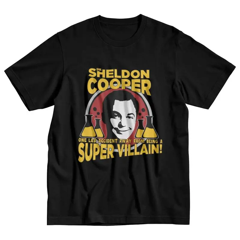 

Men's The Big Bang Theory T Shirts Short Sleeved Cotton Tshirt Trendy T-shirt Leisure TV Show Sheldon Cooper TBBT Tee Clothing