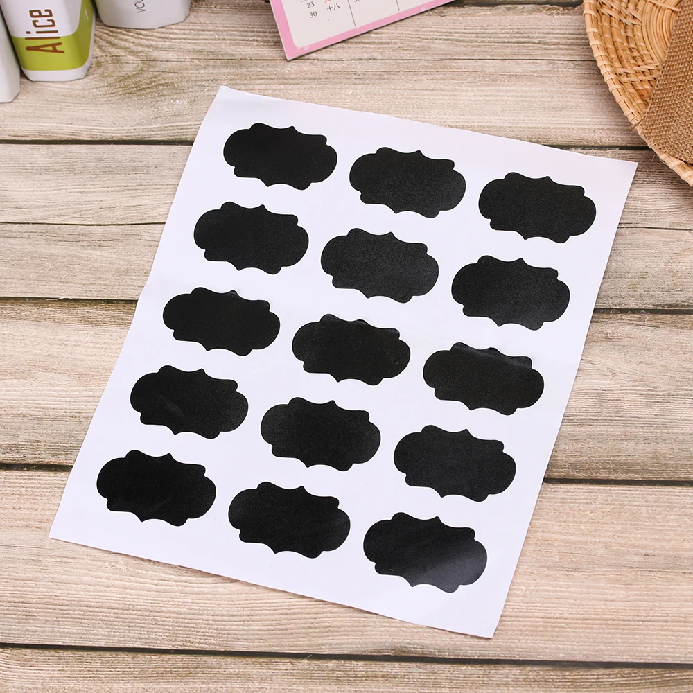 15 шт. наклейки в виде меловой доски Стикеры самоклеящаяся классной Наклейка для