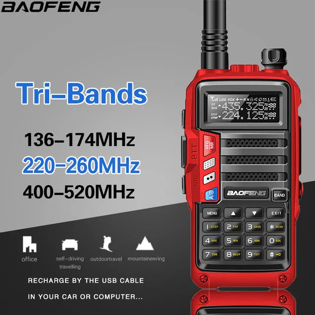 Портативная рация BaoFeng UV S9 PLUS 10 Вт 136 174 МГц/220 260 МГц/400 520 МГц|Рации| |