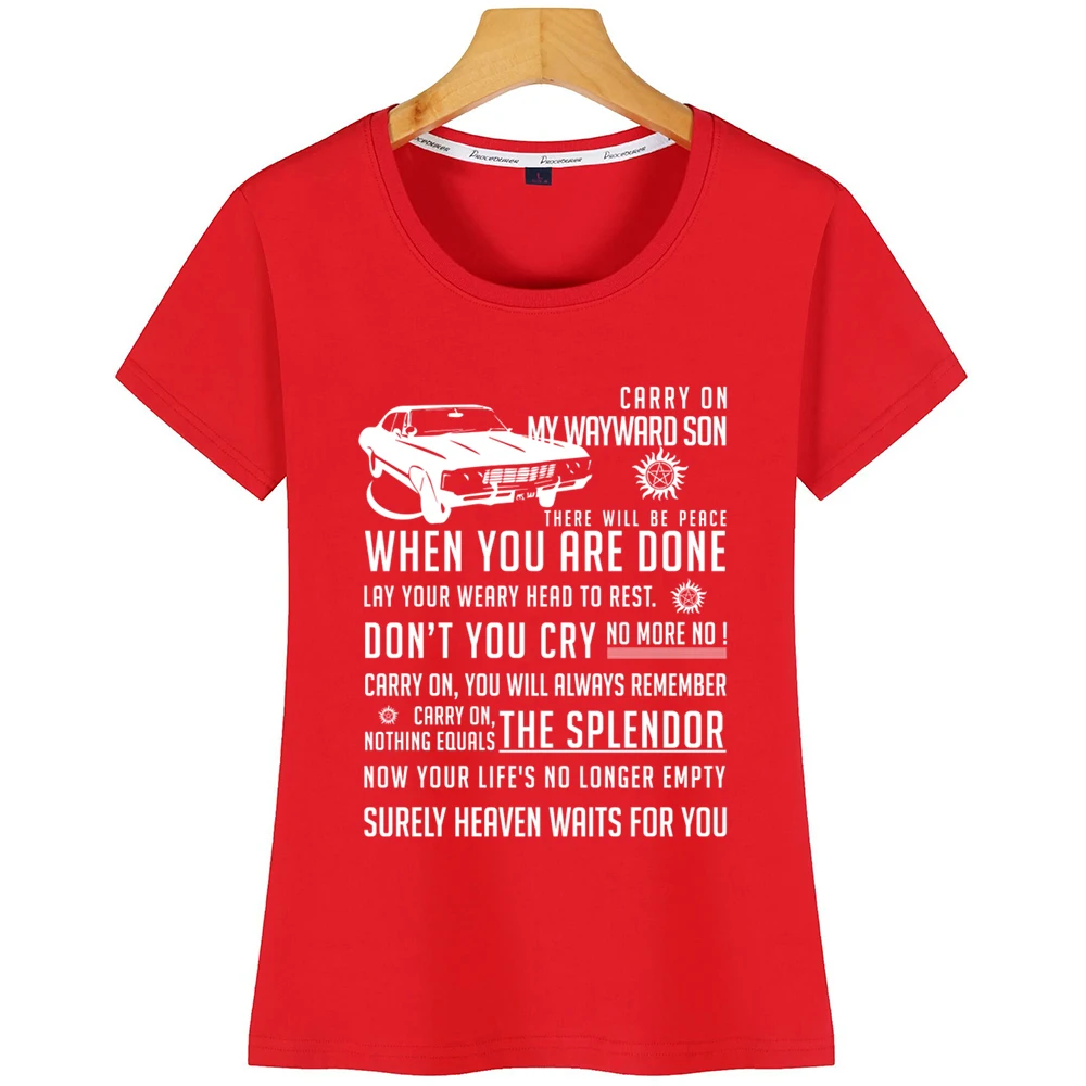 Топы футболка Женская сверхъестественная летняя белая хлопковая | одежда