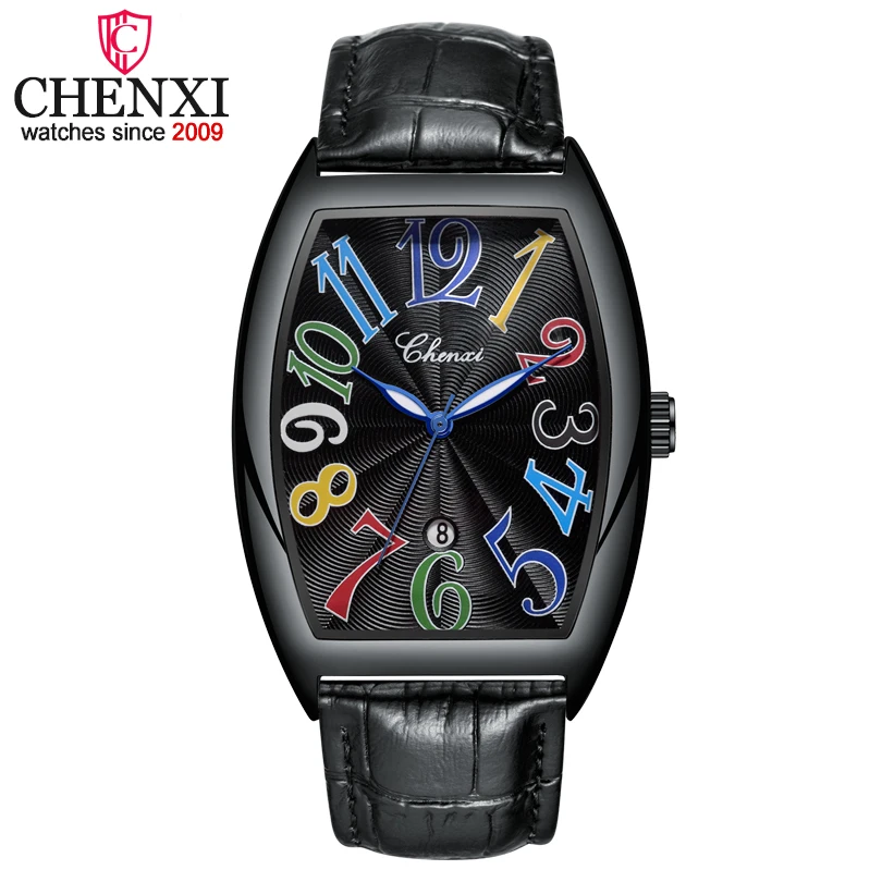 

New CHENXI Top Brand Luxury Mens Watches Male Clocks Date Business Clock Leather Strap Quartz Wristwatches Men Watch Gift 8217