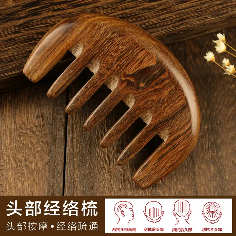 

Free Shipping 1PCS High Quality Anti-static household sandalwood comb hairdressing long hair meridian massage comb
