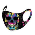 Маска для лица с рисунком черепа для взрослых, моющаяся многоразовая дышащая маска для косплея на Хэллоуин
