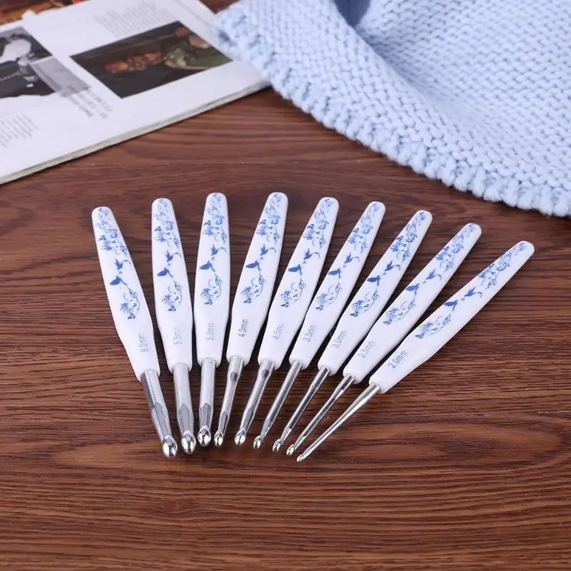 9 шт. комплект крючков для вязания 2 6 мм шарф вязаный свитер плетение ремесло