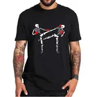Смешная футболка для Муай Тай MMA Боевая футболка боевое искусство кикбоксинг Скелет незаменимая Мужская Повседневная футболка на Хэллоуин