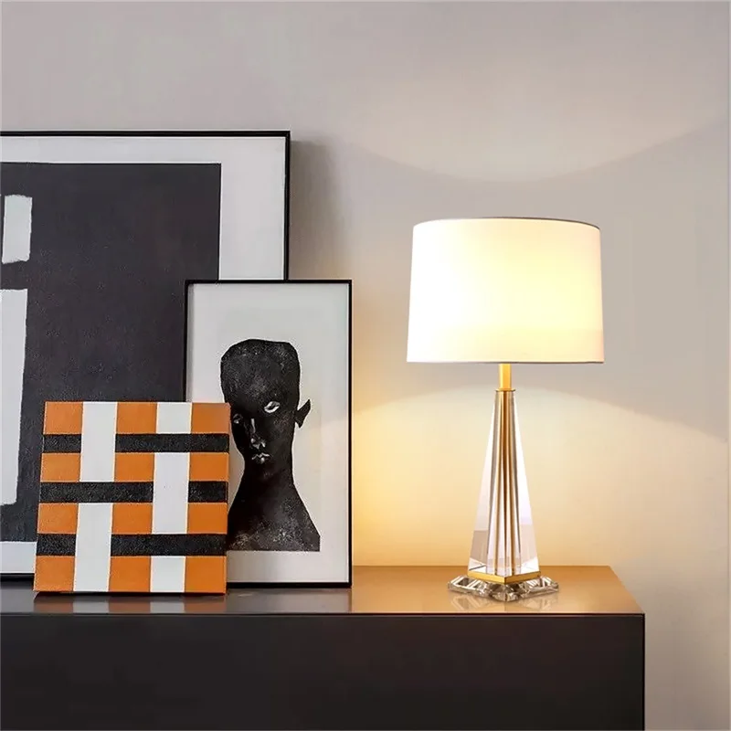 Настольная лампа WPD из латуни современный простой светодиодный светильник