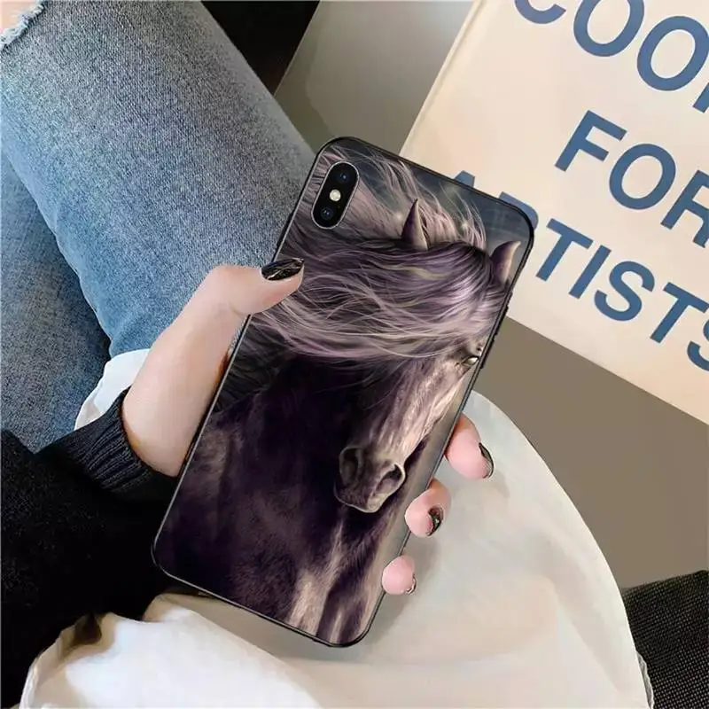

Watercolor Horse Horses Running Phone Case for iPhone 11 12 pro XS MAX 8 7 6 6S Plus X 5S SE 2020 XR mini
