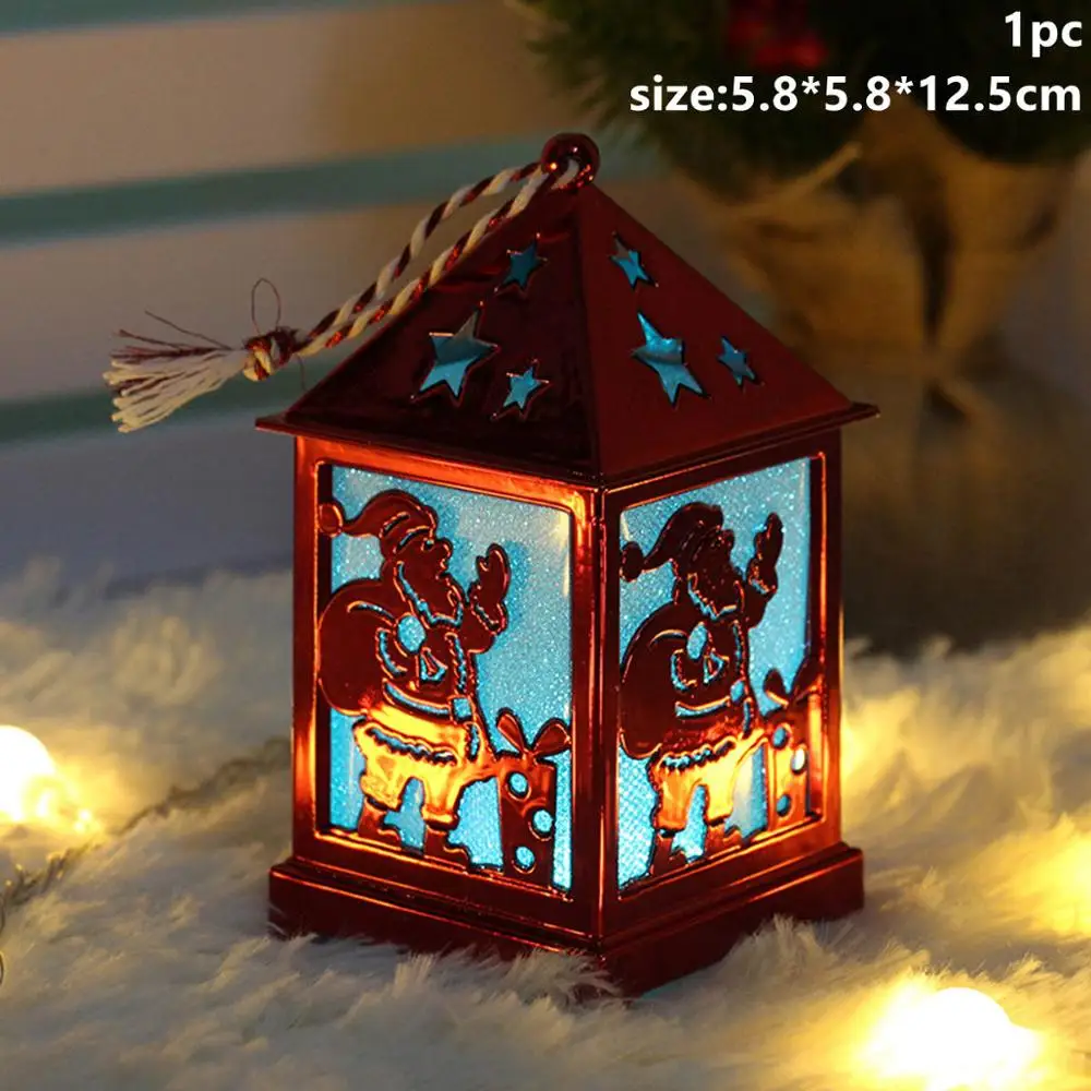 Xmas Light 8 Taoup Счастливого Рождества светодиодный свет Подвески Висячие украшения Рождественская Украшение стола для дома Рождественские Санта Клаус огни снеговик - Цвет: Xmas Light 8