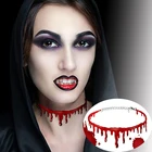 Ожерелье на шею, красная капля крови, черное ожерелье для Хэллоуина, косплея, тематические украшения для вечерние, ювелирные изделия