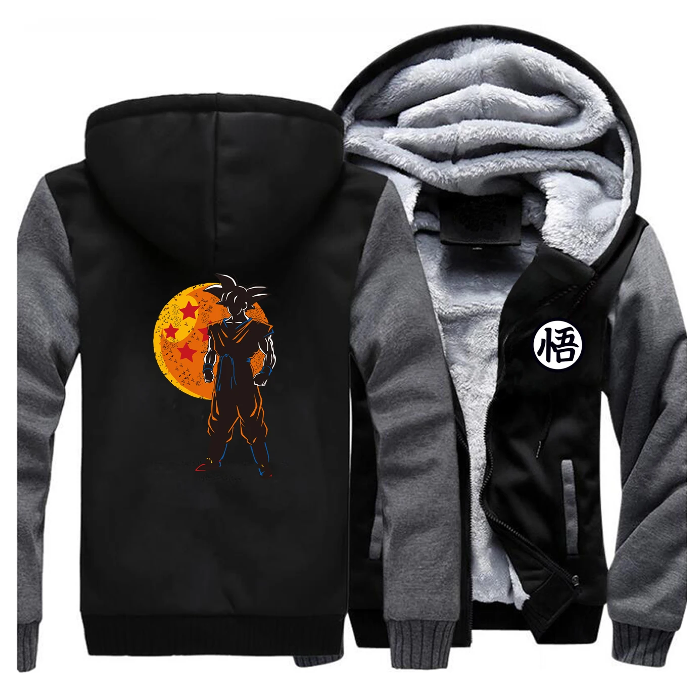 Saiyan Dragon Ball Япония Аниме толстовки Harajuku Модный повседневный мужской жакет толстовка флисовая зимняя теплая Стрекоза уличная