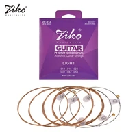 ziko dp 012 light acoustic guitar strings hexagon alloy wire phosphor bronze wound corrosion resistant guitar accessories 6pcs