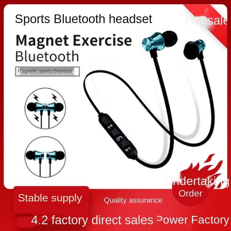 

XT11 magnetic bluetooth headset sports ear-hanging neck stereo music wireless bluetooth headset ears
