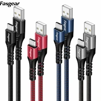 fasgear 3a usb type c cable fast charging wire for samsung xiaomi oneplus huawei mobile phone usb c charger cable 4pcslot