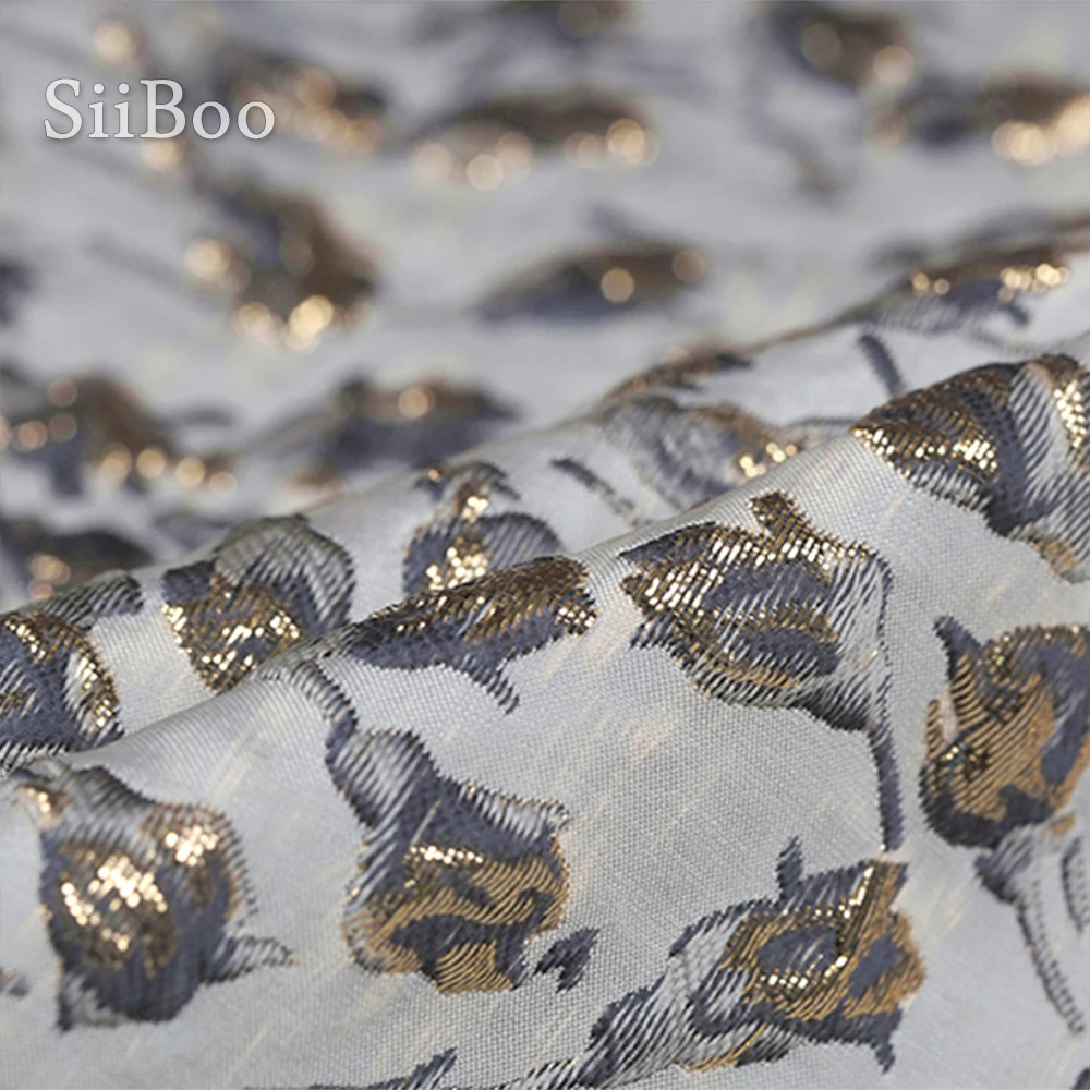 Жаккардовая парчовая ткань в американском стиле с цветочным рисунком | Дом и сад