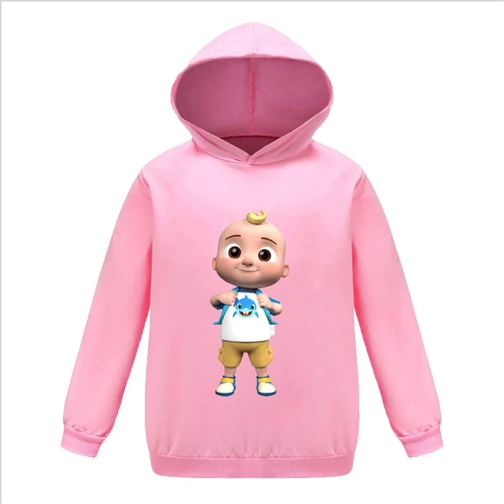 

2021 Fall Clothes Kids Cute Cocomelon Print Hoodies Kids Hoody Sweatshirts Boys Coats for Baby Girls Long Sleeves Sweater Top