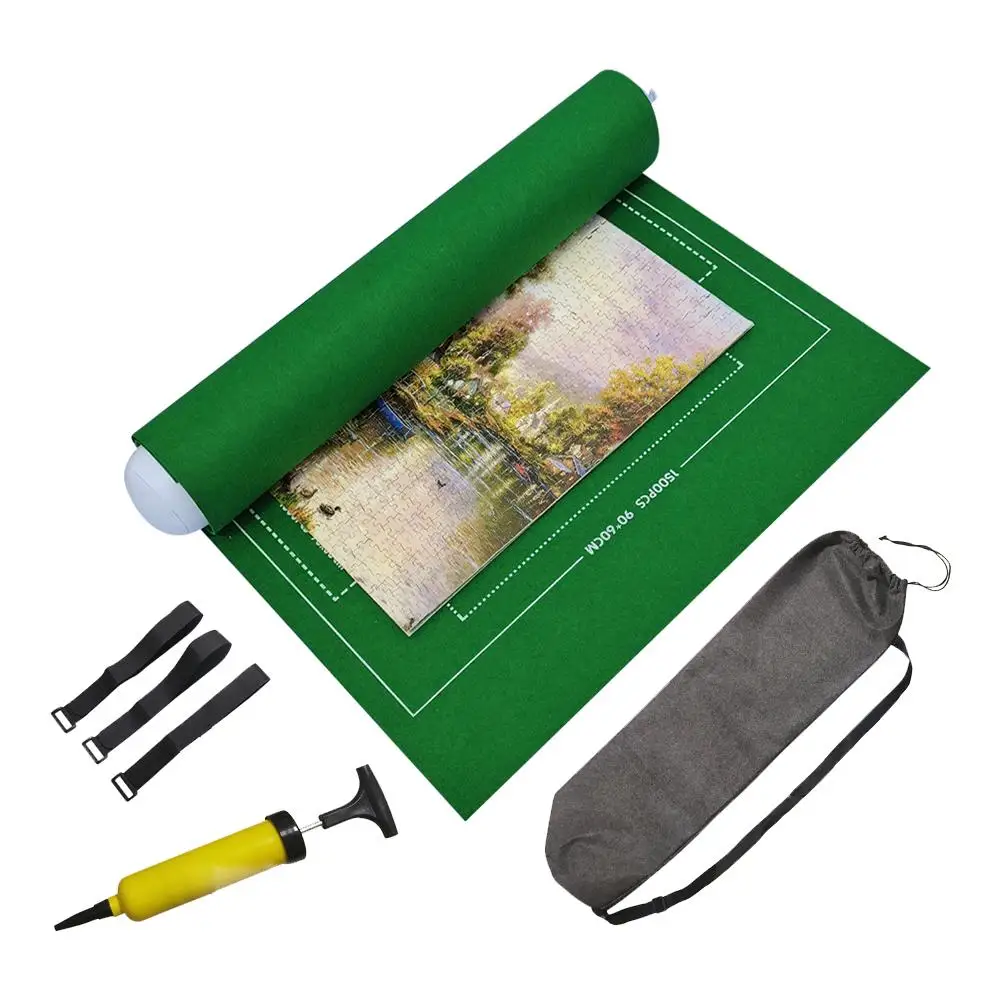 

Puzzle Accessories Portable Travel Crawling Mat Baby Toys Puzzles Mat Jigsaw Roll Felt Mat Play Mat Large For Up To 2000 Pieces