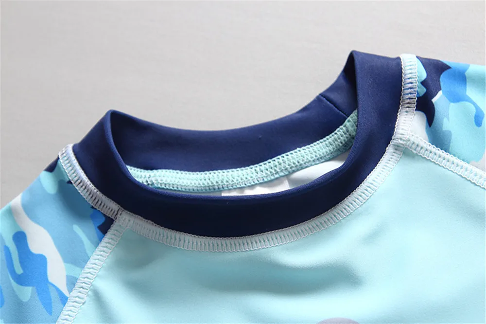Детский раздельный купальник Rashguard с длинным рукавом купальники принтом для