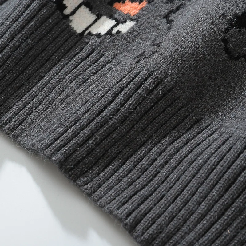 

O-Neck Oversize Fashion Casual Couple Male Sweaters Men Harajuku Hip Hop Streetwear Men Clothing Spandex Pullover