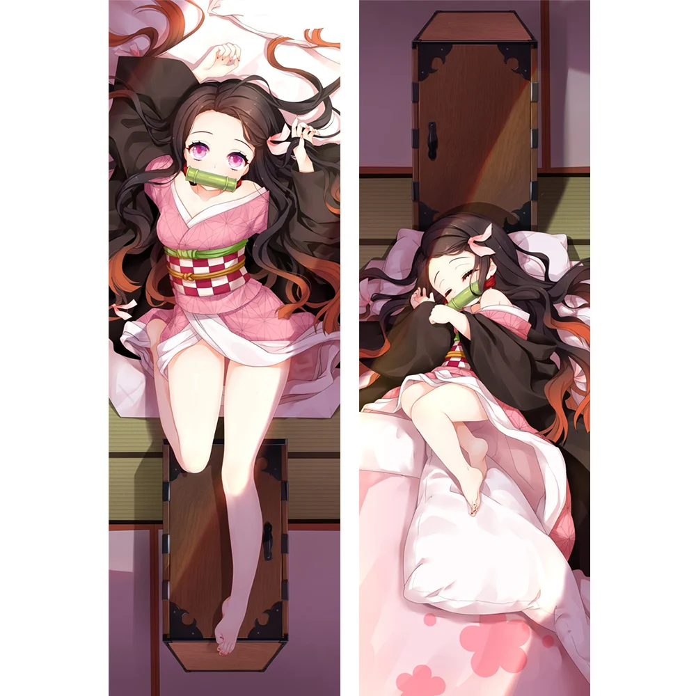 MGF дизайн Dakimakura Demon Slayer: Kimetsu no Yaiba аниме Kochou Shinobu dakimakura обнимающий чехол для подушки Kamado Nezuko