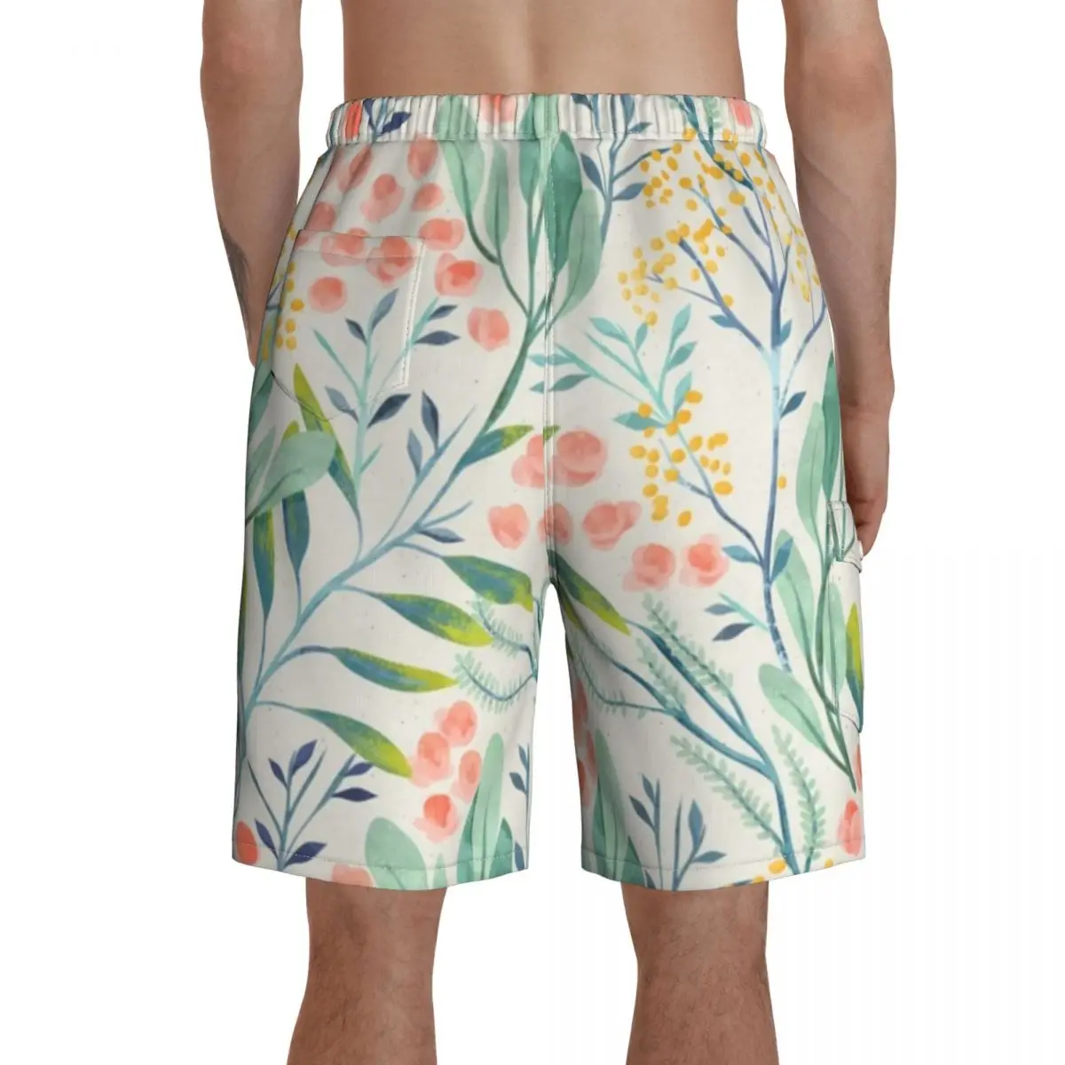 

Summer Board Shorts Polyester Swimming Trunks Beach Pattern Men Swim Trunks