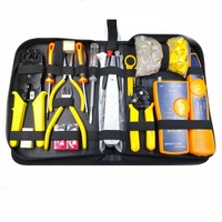 23pcs computer network repair tool kit lan cable tester wire cutter screwdriver pliers crimping maintenance tool set bag