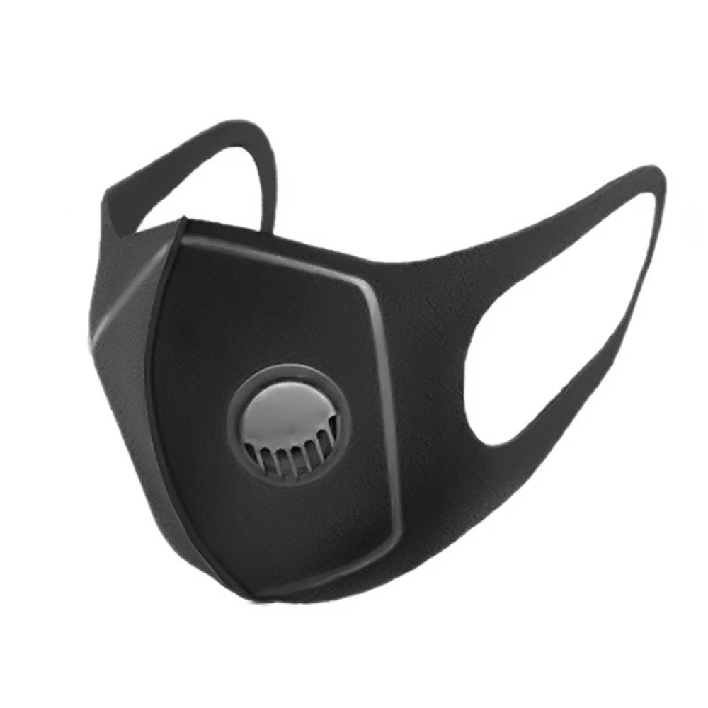 

1pc Sponge Mask Black Anti Dust and Nose Protection Face Mouth Mask With Breath Wide Straps Washable Reusable Muffle Respirator