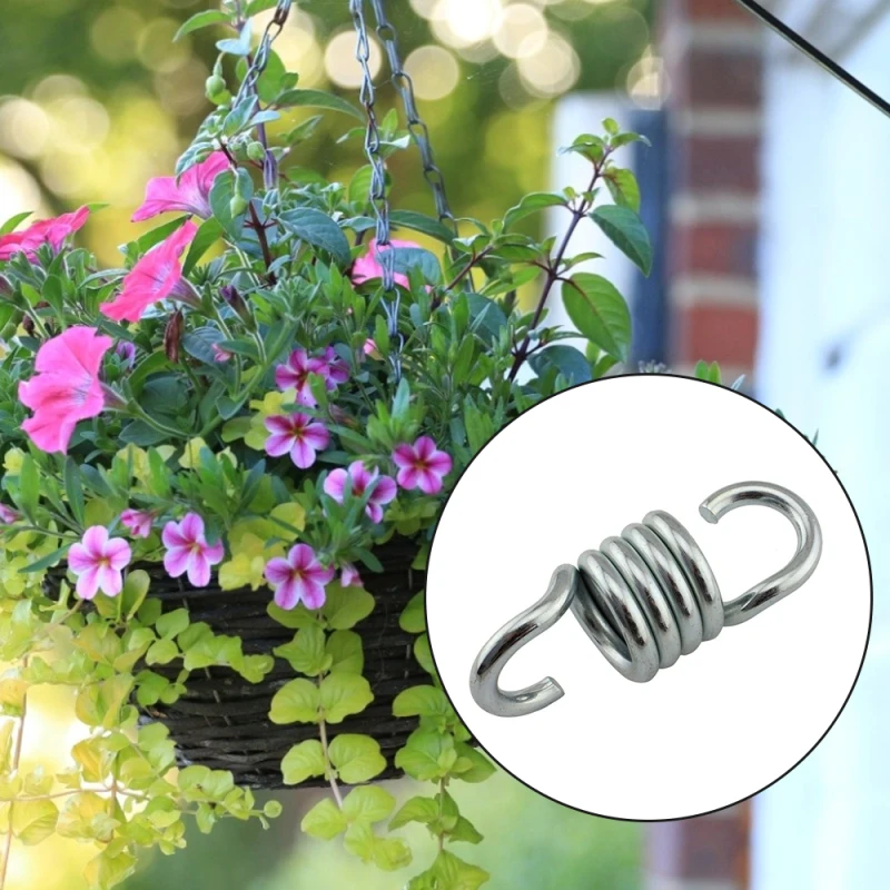 

Hammock Chair Hanging Porch Swing Spring Heavy Duty Stainless Steel Hammock Swing Hardware Dual Swivel Hooks for Home