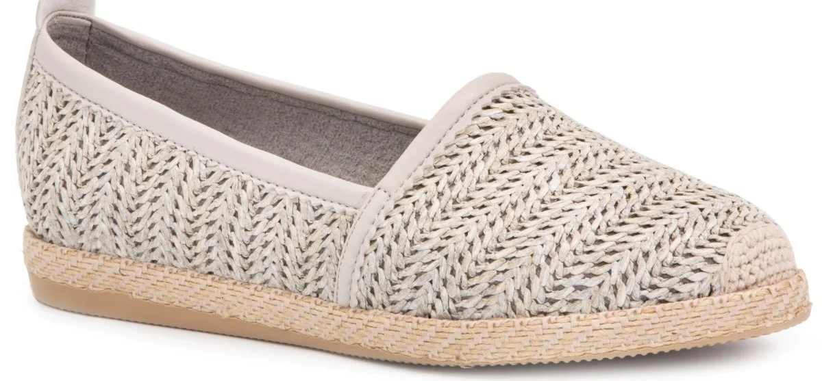 

Gedikpasalı Prk K54 Gray 2021 Summer Ladies Shoes Ballerina Lace Straw Braid Linen Daily Casual Use Espadrilles Low Heel Elegant